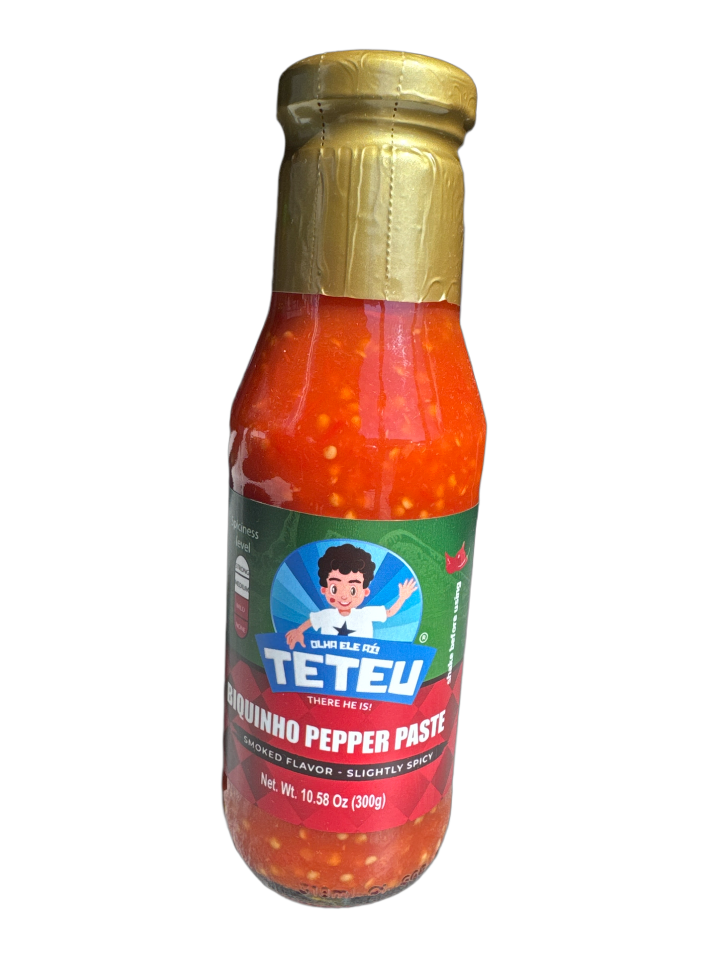 Patê de Pimenta Biquinho Defumado Levemente picante Teteu 300g