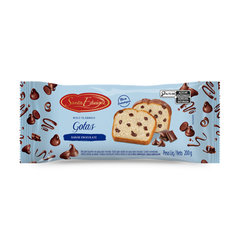 Bolo Clássico Gotas de Chocolate Santa Edwiges 200g