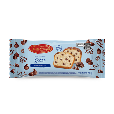 Bolo Clássico Gotas de Chocolate Santa Edwiges 200g