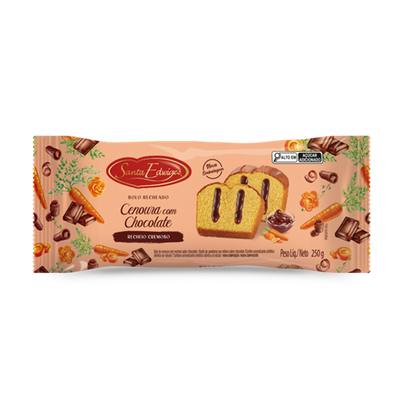 Bolo de Cenoura com Recheio de Chocolate Santa Edwiges 250g