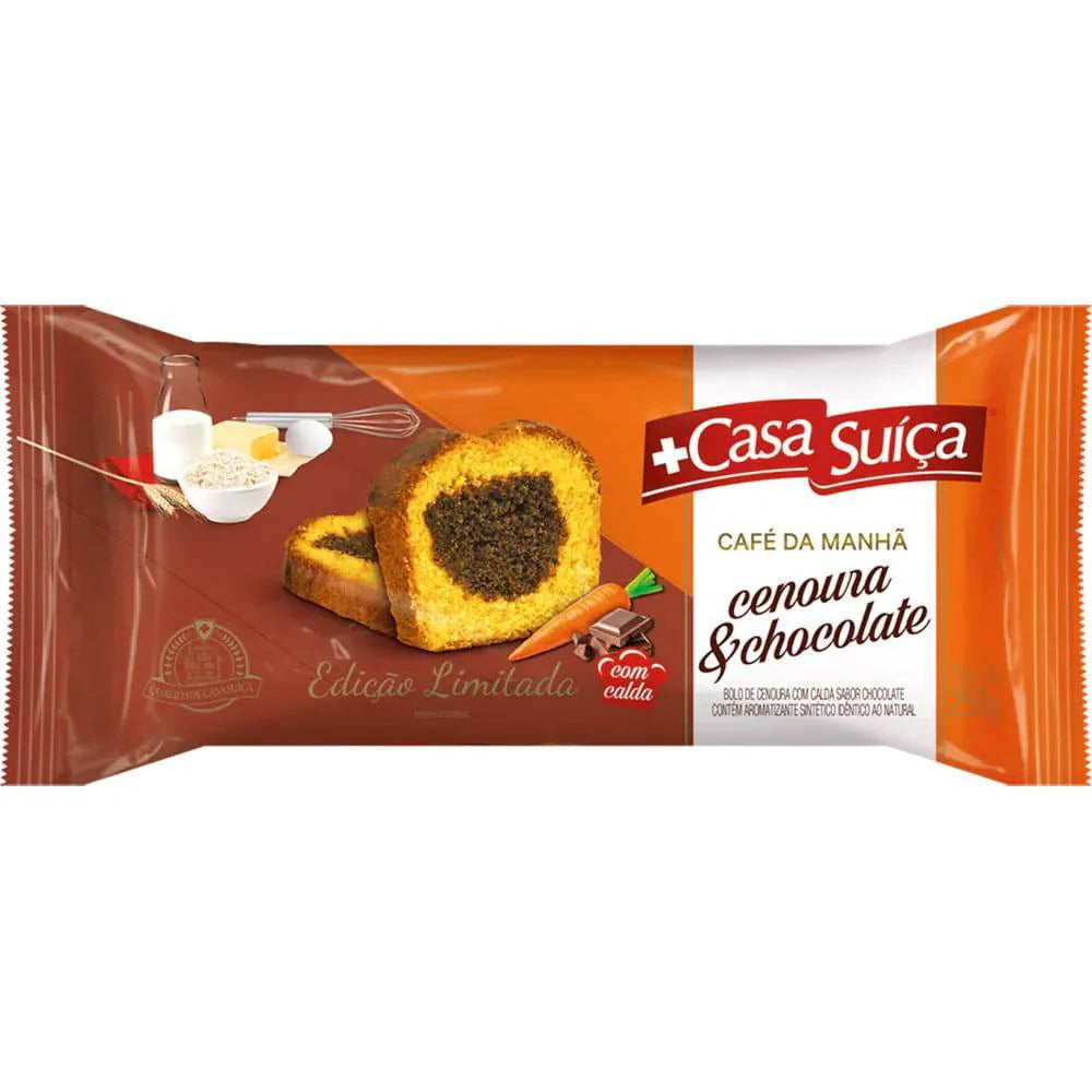 Bolo Café da Manhã Cenoura com Chocolate Casa Suíça 250g