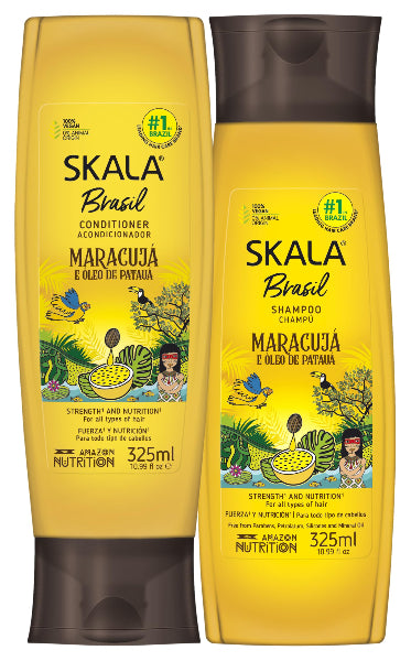 Kit Shampoo e Condicionador Brasil Maracuja e Oleo Pataua Skala (2 x325ml)