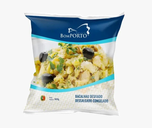 Bacalhau Desfiado Dessalgado Congelado Bom Porto 500g