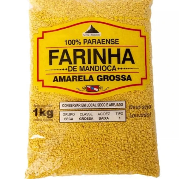 Farinha de Mandioca Amarela Grossa Serra 1kg