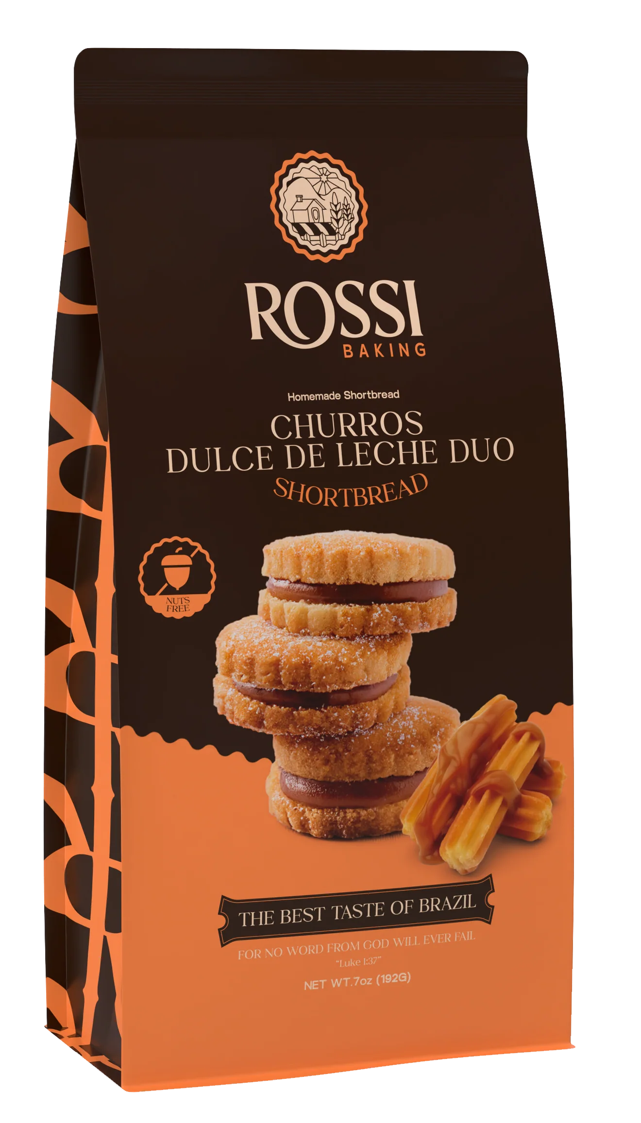 Biscoito Churros Doce de Leite 192g Rossi