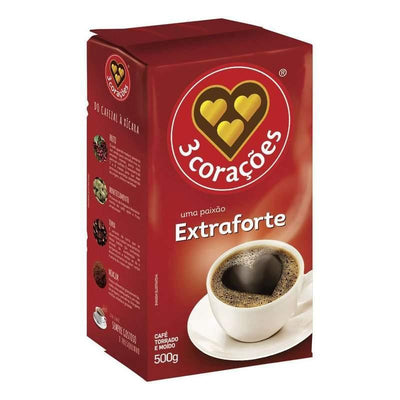 Café 3 Corações Extra Forte Vácuo 500g - BR Emporio