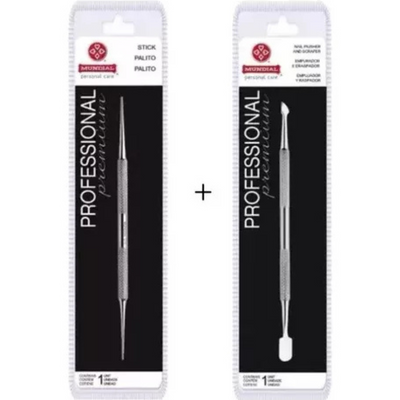 Mundial Stainless Steel Spatula, Pusher/Scraper and Toothpick Professional Kit