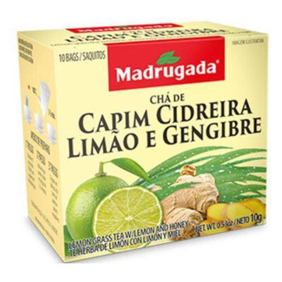 Chá de Capim Cidreira com Limao e Gengibre Madrugada 10g - BR Emporio