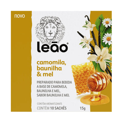 Chá Camomila, Baunilha e Mel Matte Leão 16g