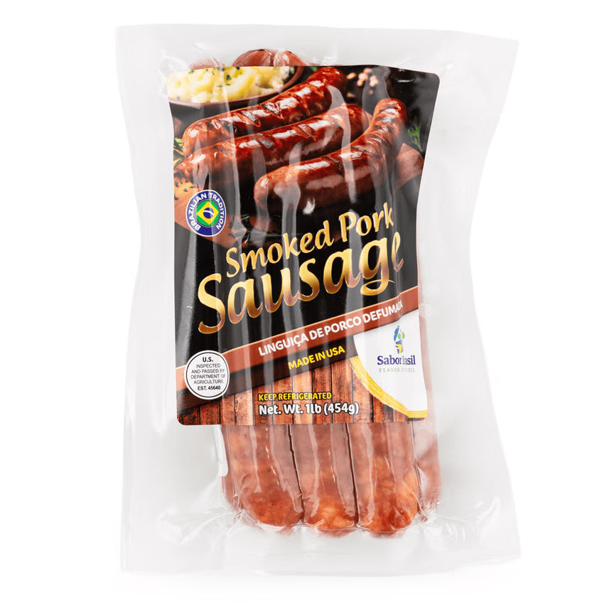 Linguiça Porco Defumada Fina Sabor Brasil 420g
