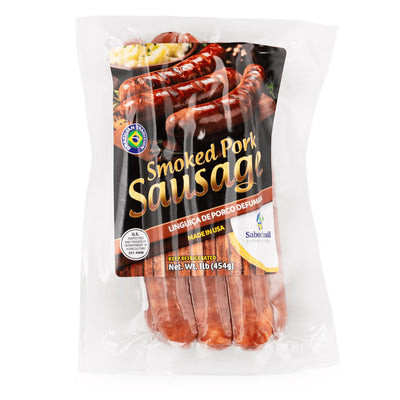 Linguiça Porco Defumada Fina Sabor Brasil 420g
