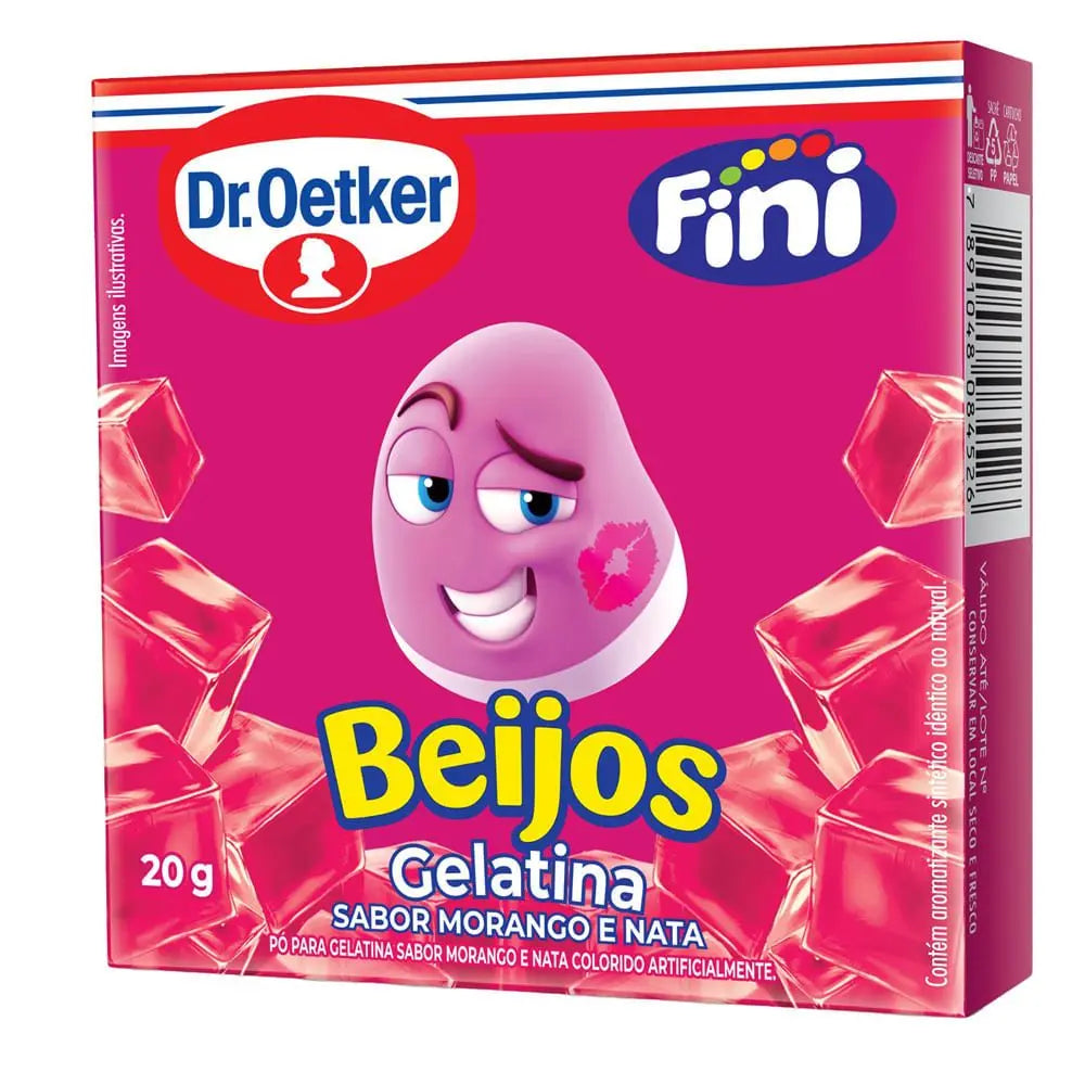 Gelatina em Pó Beijos Fini 20g