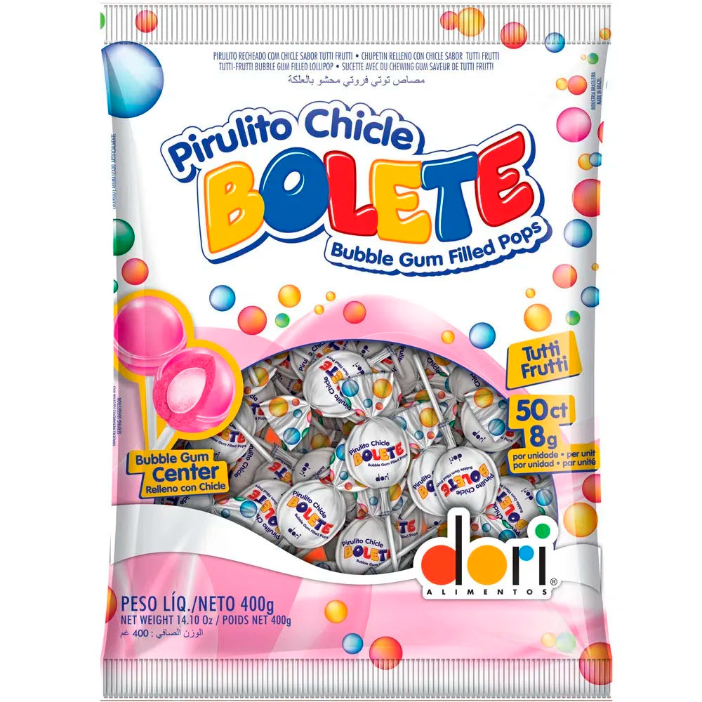 Pirulito Dori Bolete Tutti Frutti com chiclete 400g