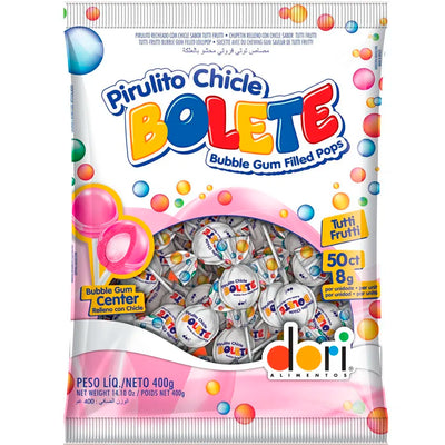 Pirulito Dori Bolete Tutti Frutti com chiclete 400g