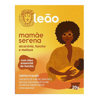 Chá Leão Fases Mama Serena, Alcaravia, Funcho e Camomila Matte Leão 20gr