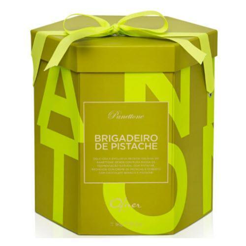 Panettone Brigadeiro de Pistache com Chocolate Branco Ofner 1Kg - BR Emporio